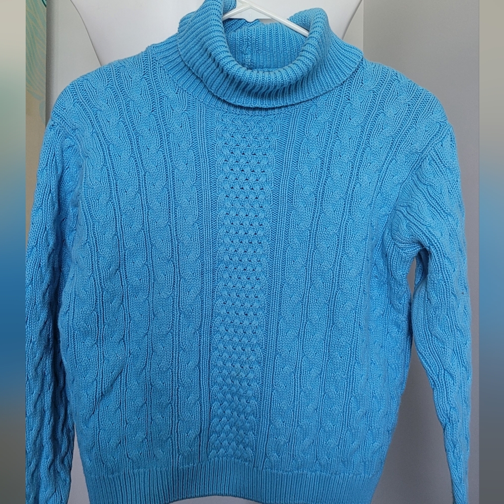 Winscott Blue Cable Knit Women's Sweater